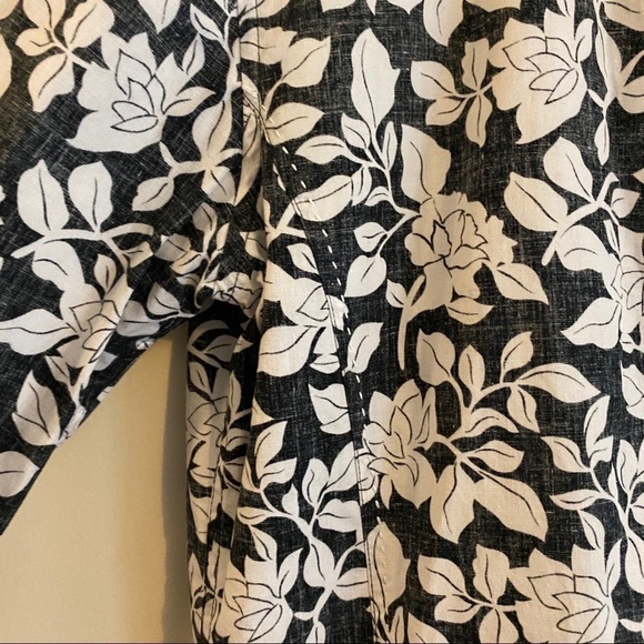 INC Floral B&W Button Down Men’s Dress Shirt - Picture 3 of 8